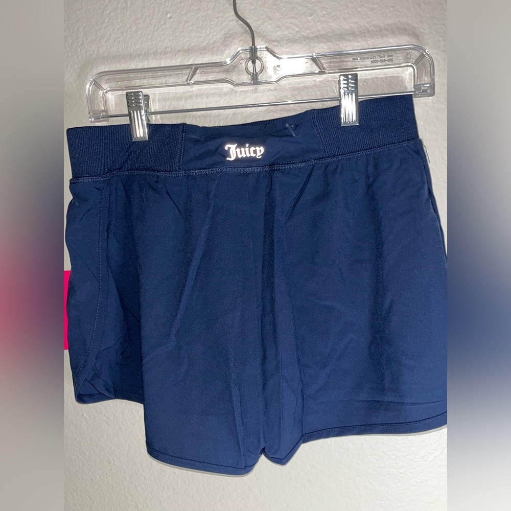 NWT Juicy Couture Athletic Sweat Shorts Navy Blue Size Small womens